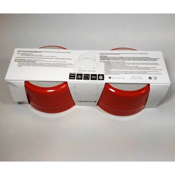 Le Creuset 2 Stoneware Red Ramekins 8oz - Picture 7 of 8
